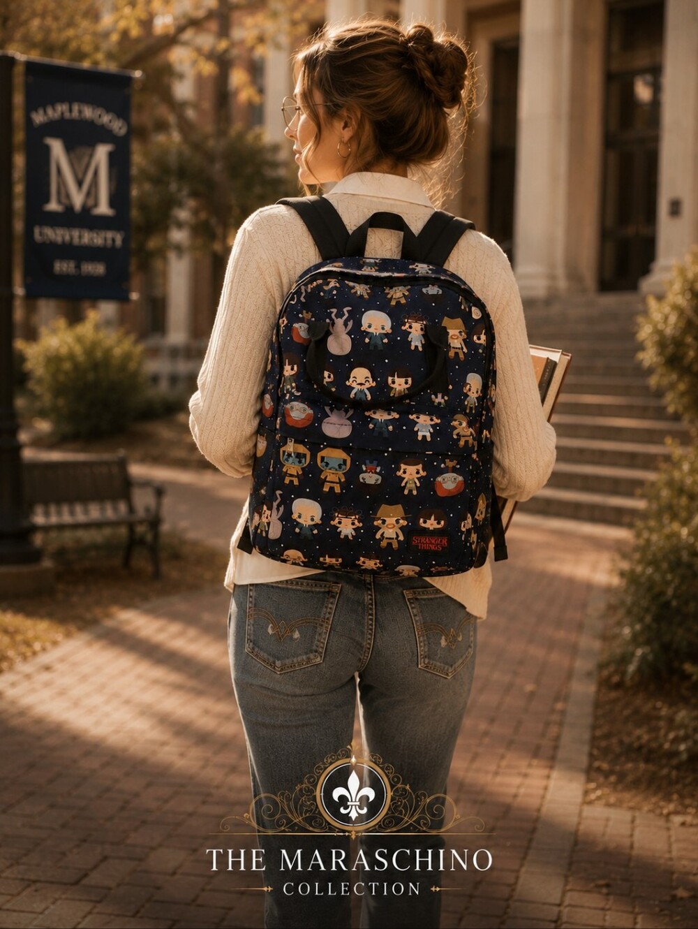 Stranger Things Chibi Print Backpack